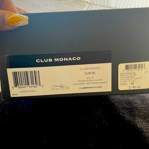 Club Monaco, soft navy Blue kedda loafer!!! Warn once to try on very clean